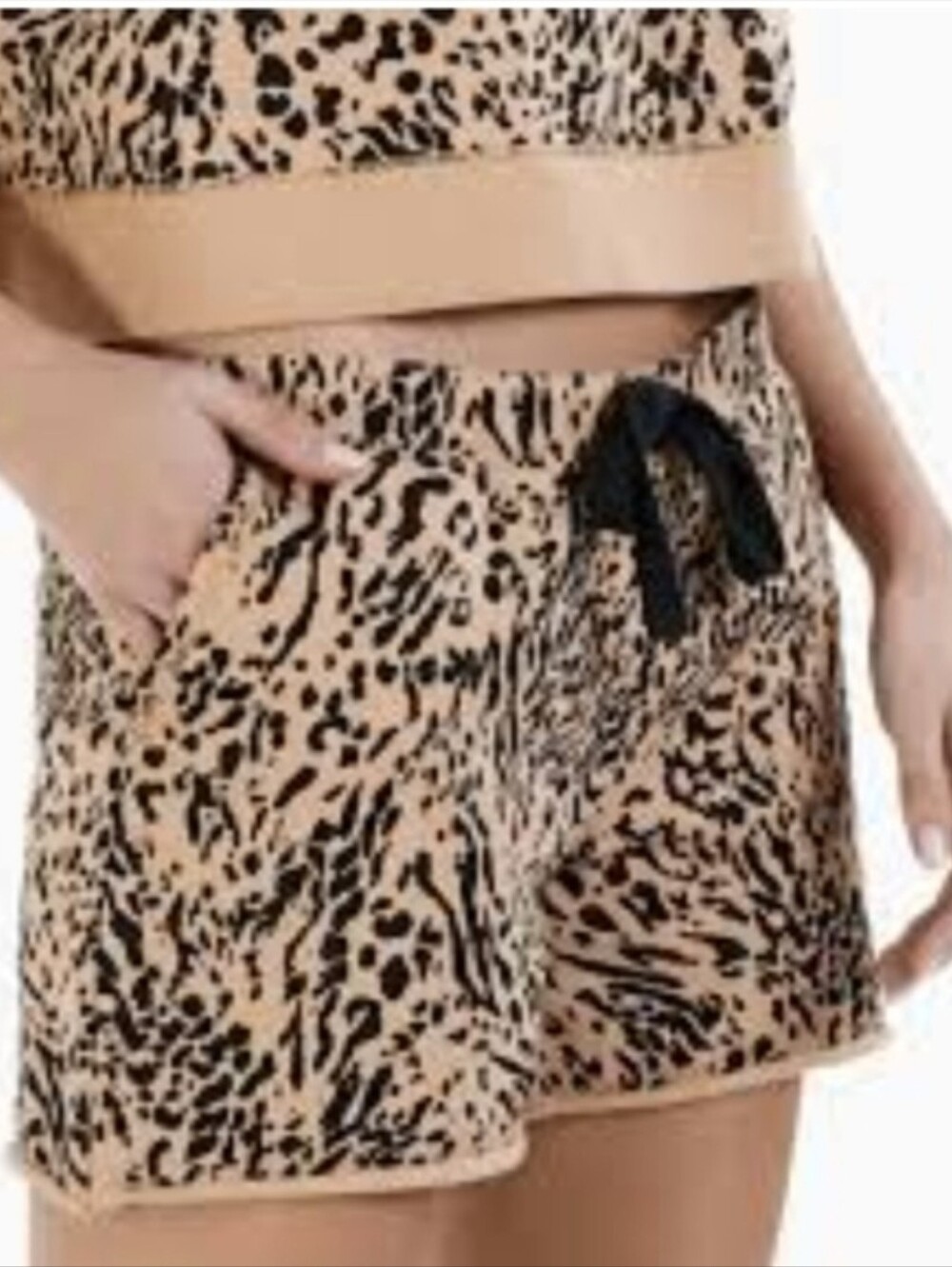 Jenni Intimates Animal Print Lounge Sleep Shorts Medium Leopard Tiger Cotton, M